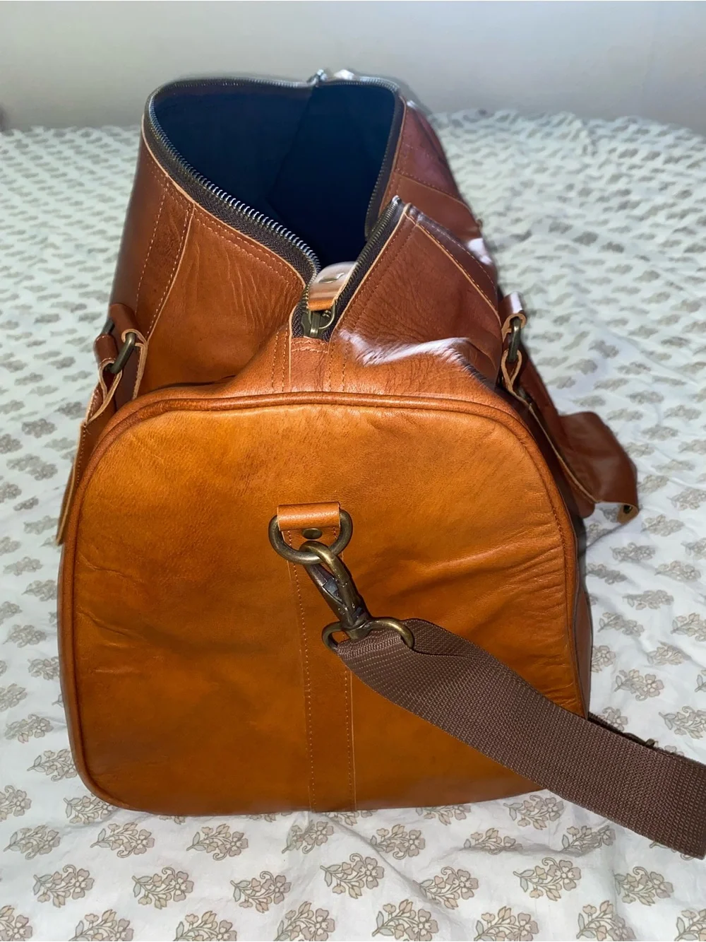 Johnny Fly Brown Leather Weekender Bag